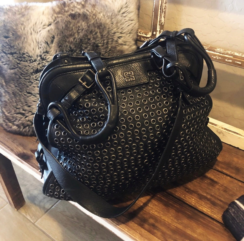 Givenchy XL Grommet Embellished Hobo Bag