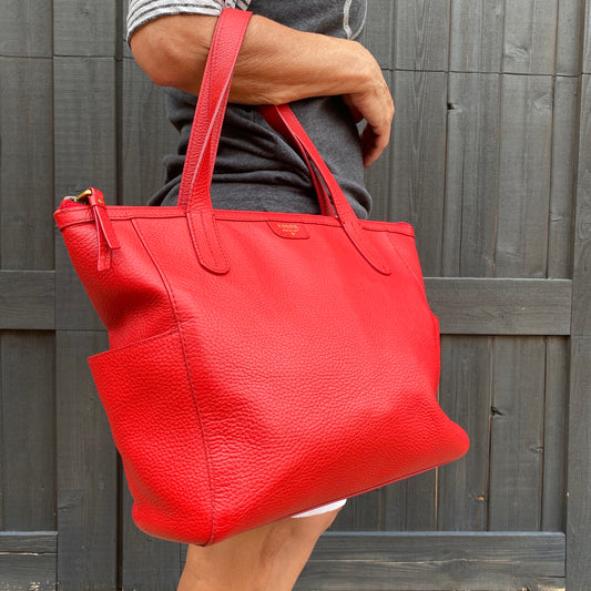 Fossil Mimi Shopper Pebbled Leather Tote