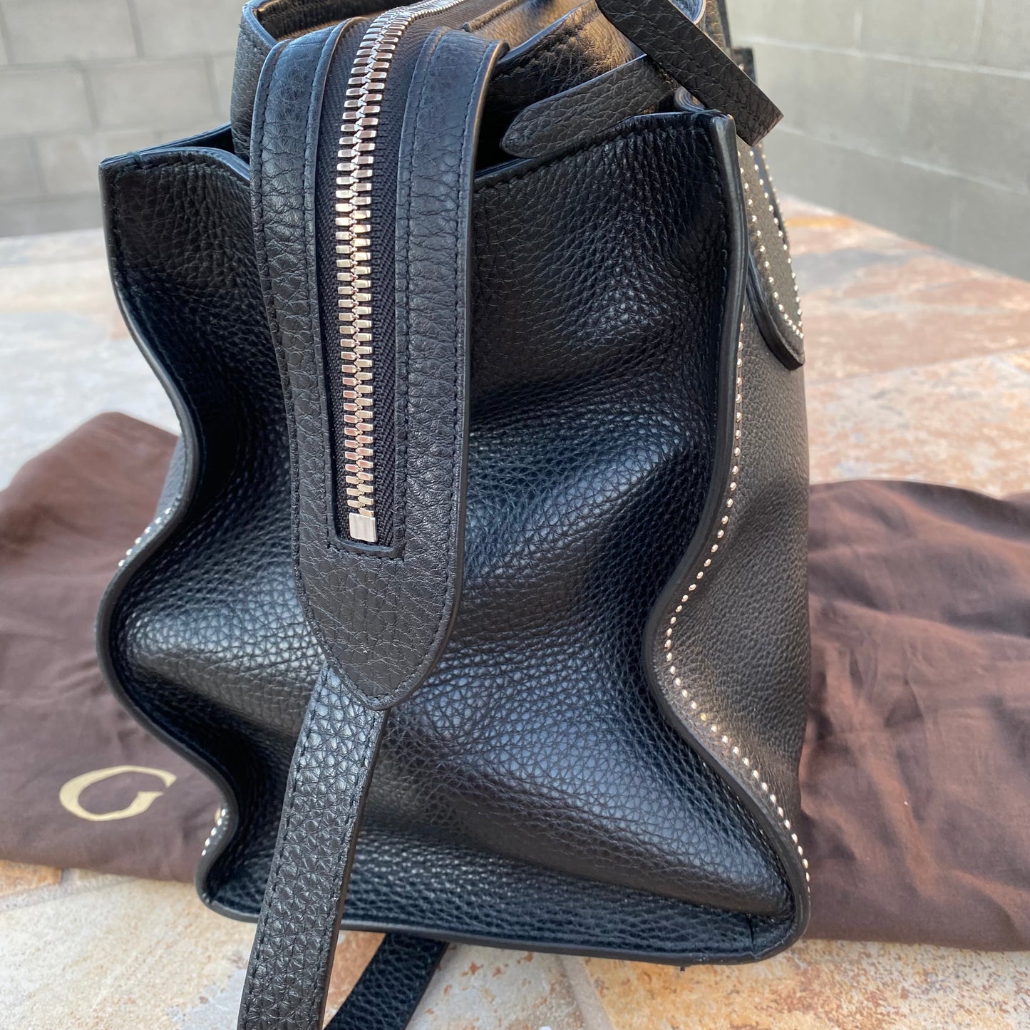 Gucci Studded Leather Ramble Tote