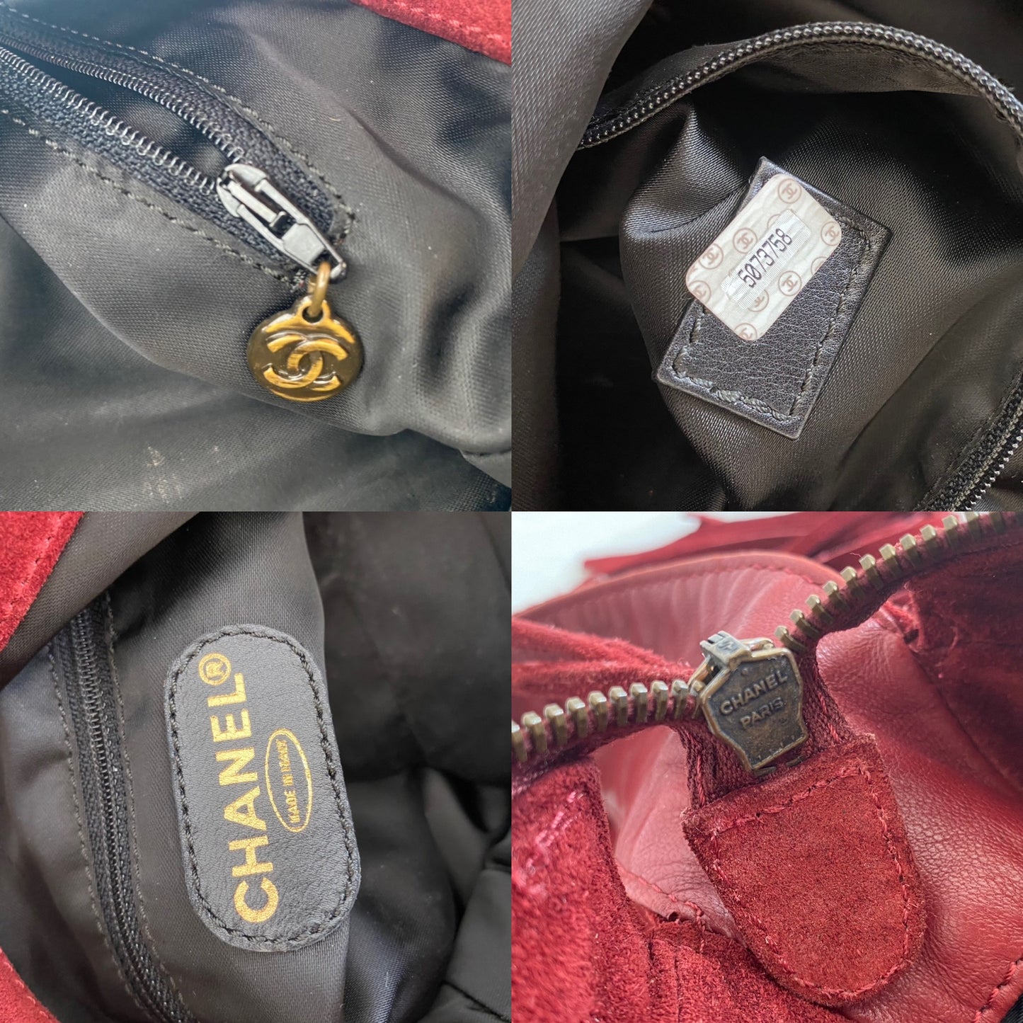 Chanel Suede Leather Tassel Hobo Shoulder Bag