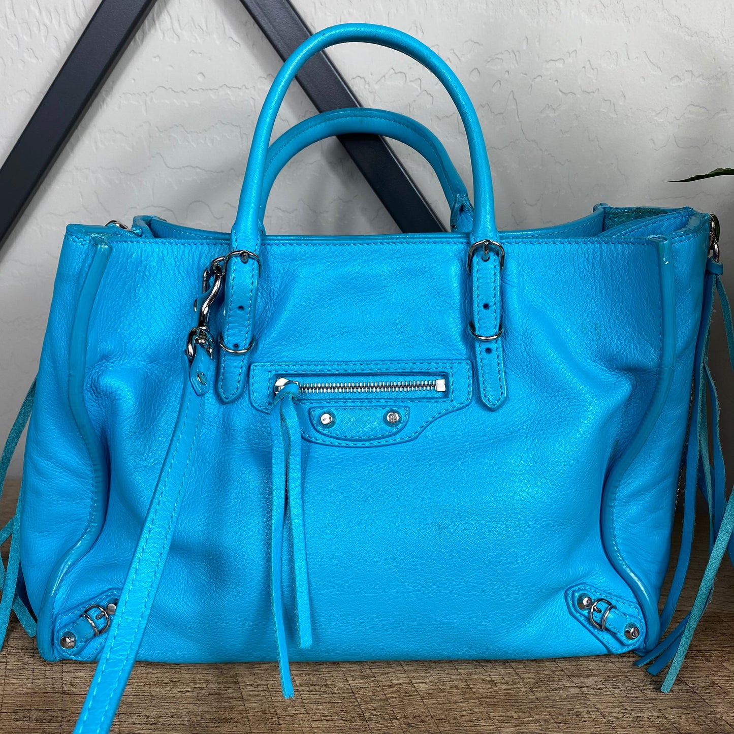 Balenciaga Papier A6 Mini Zip Around Satchel Crossbody