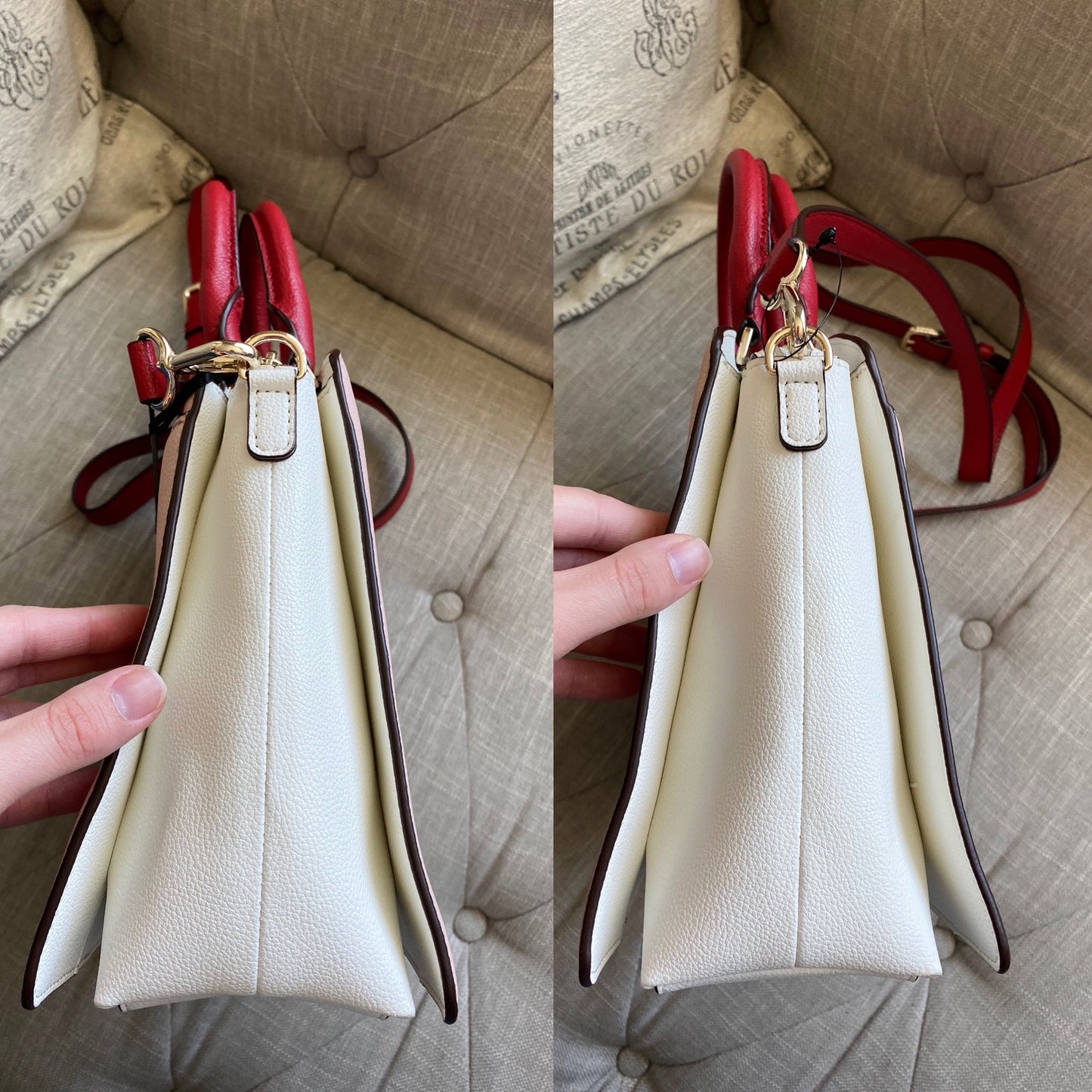 DKNY Clara Leather Satchel Crossbody Bag