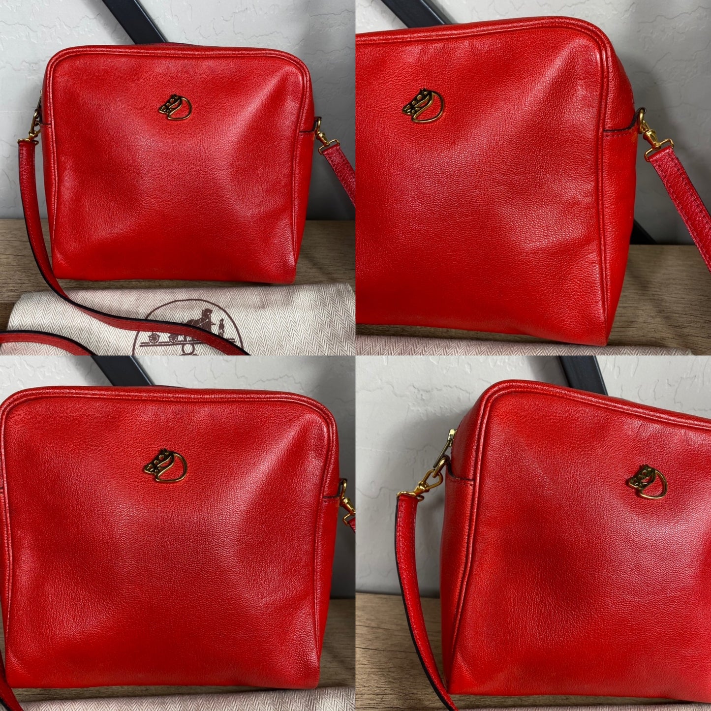 Hermès Vintage Leather Jockey Crossbody