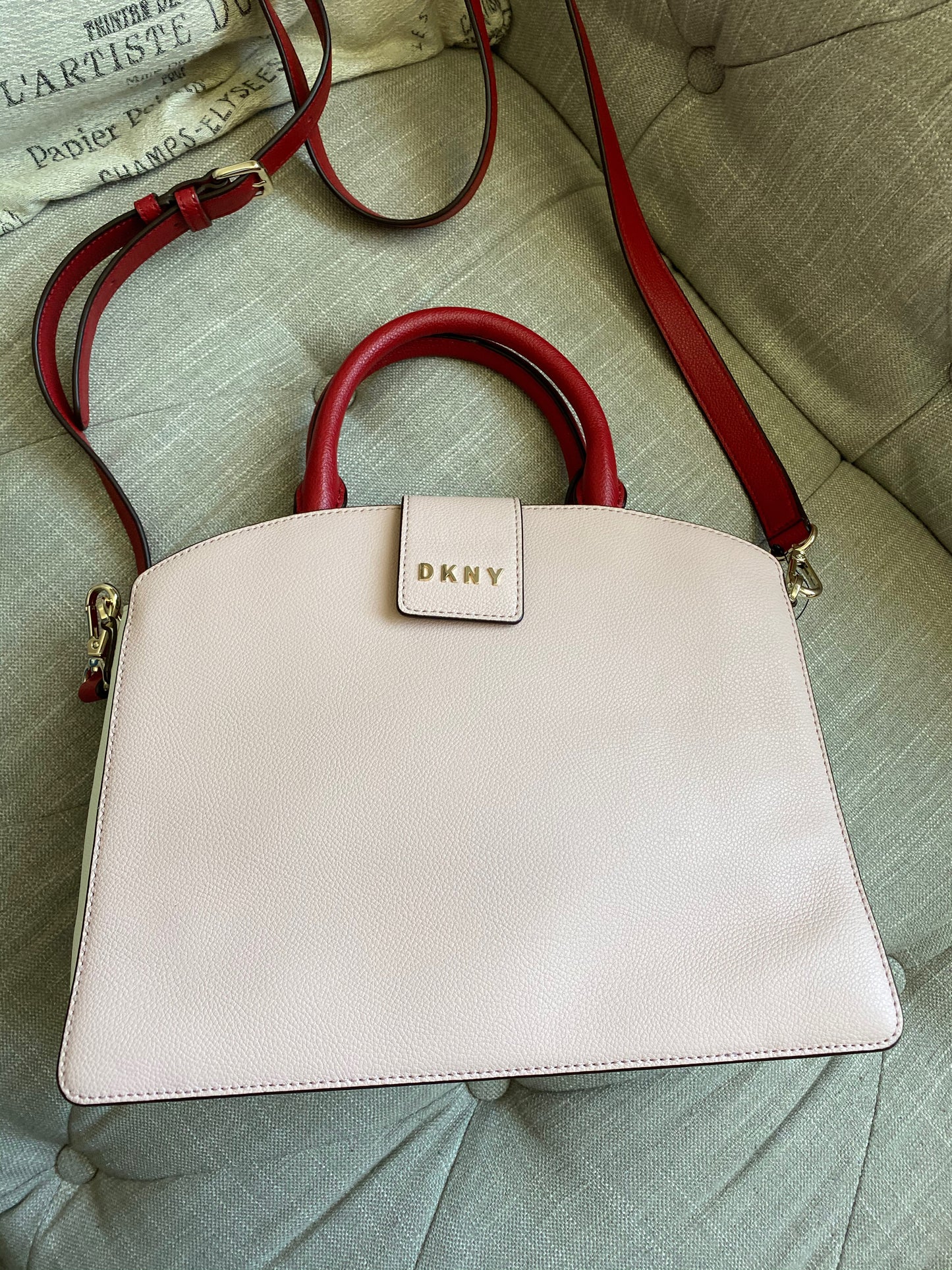 DKNY Clara Leather Satchel Crossbody Bag