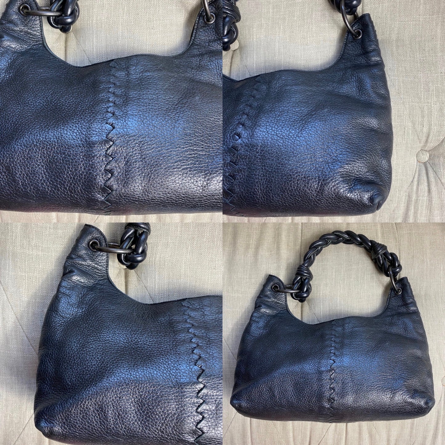 Bottega Veneta Cervo Deerskin Braided Shoulder Bag