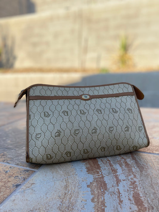 Christian Dior Monogram Honeycomb Canvas Clutch