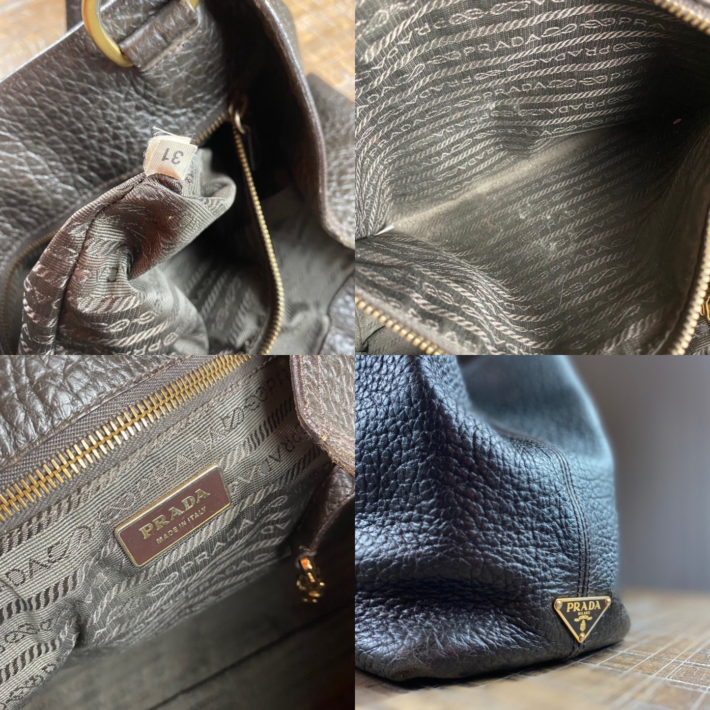Prada Berlino Leather Shoulder Bag