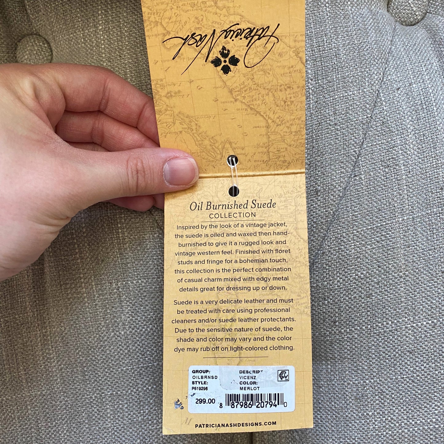 Patricia Nash Oil Burnished Suede Fringe Tote