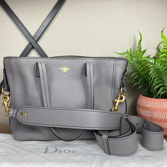 Christian Dior D-Bee Leather Tote