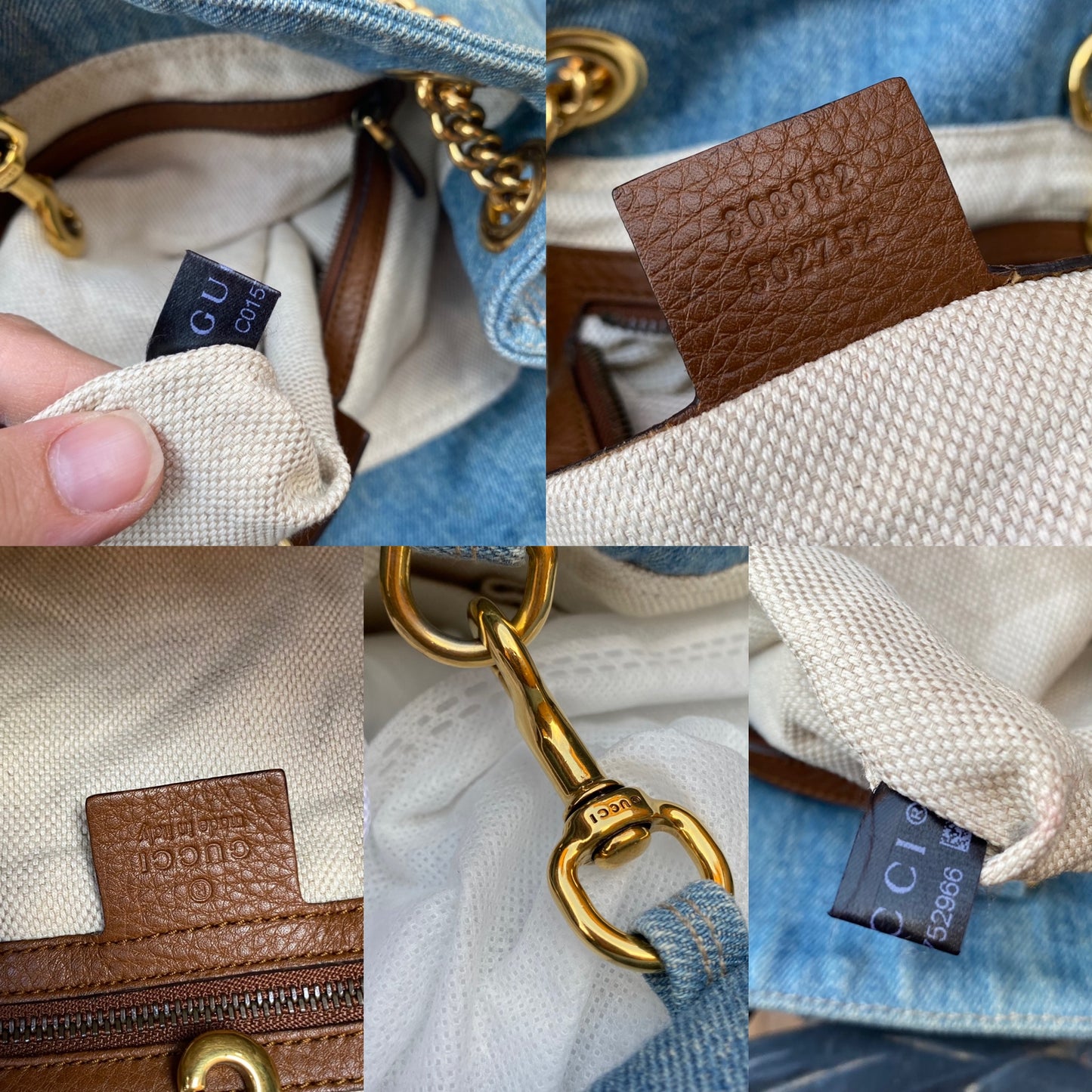 Gucci Denim Medium Soho Shoulder Bag