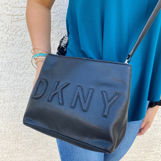 DKNY Irvington Bucket Hobo Vegan Leather Bag