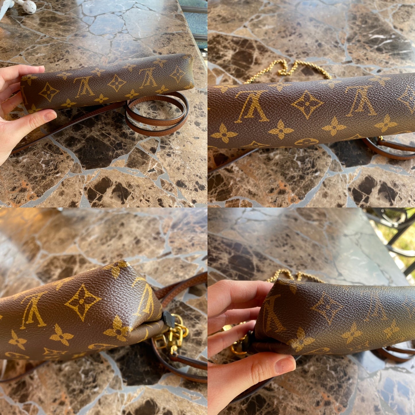 Louis Vuitton Monogram Pallas Clutch Crossbody
