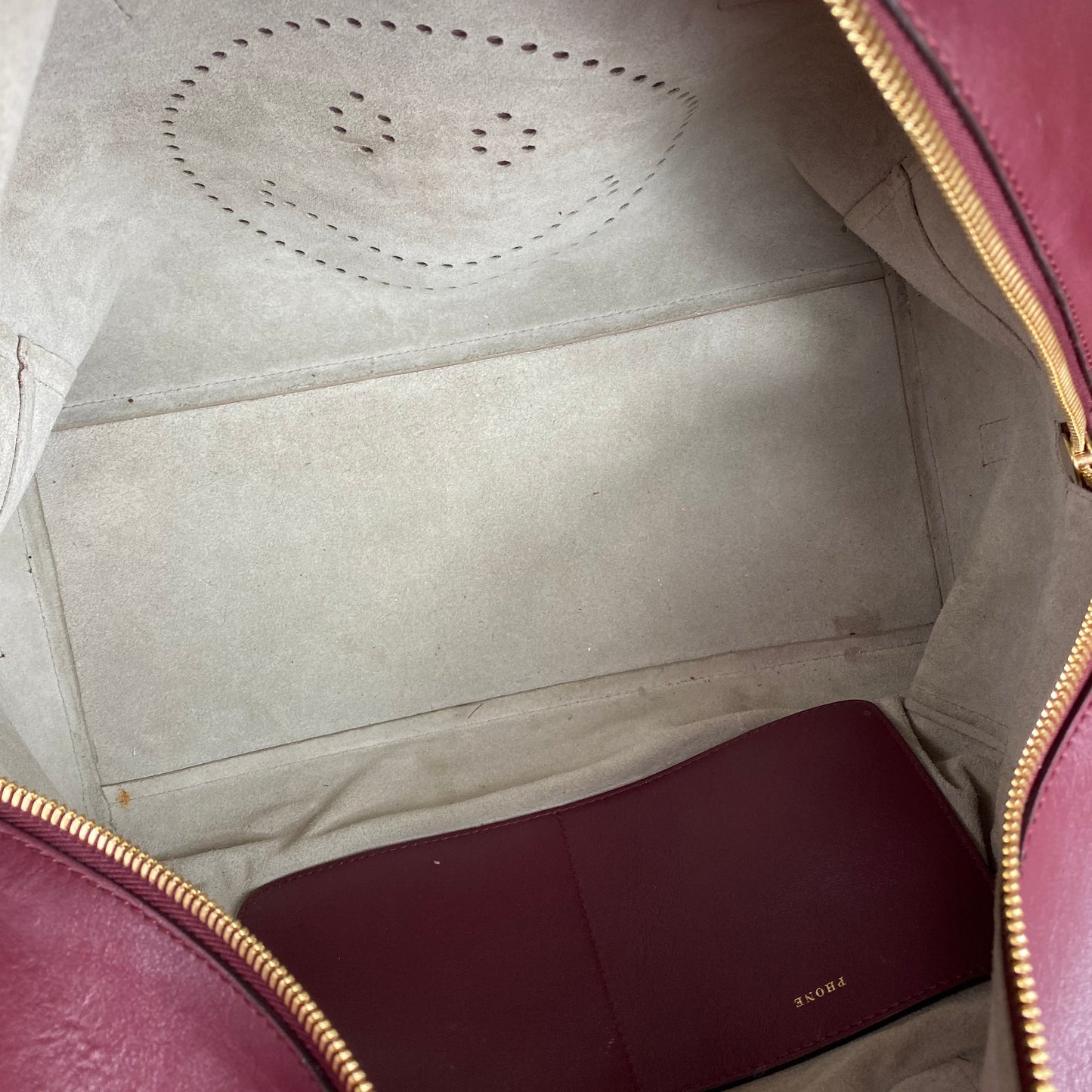Anya Hindmarch Smiley Slouchy Zipper Tote