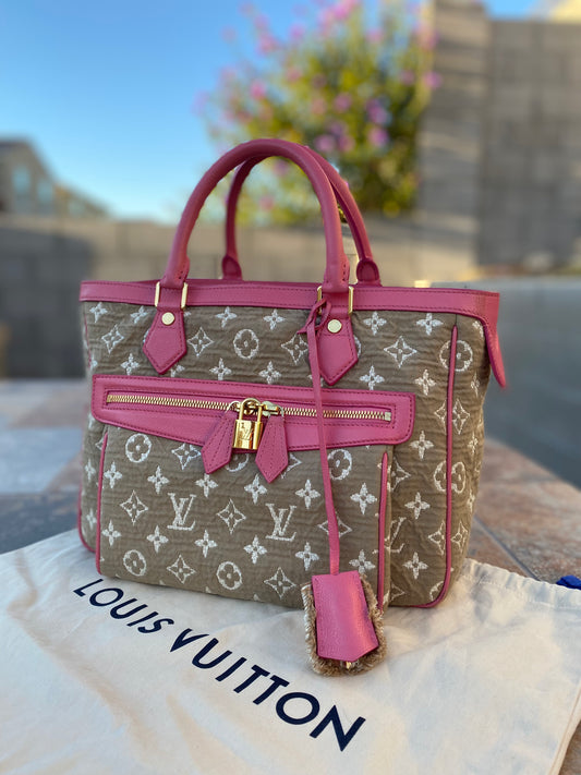 Louis Vuitton Limited Edition Rose Monogram Sabbia Cabas MM Satchel