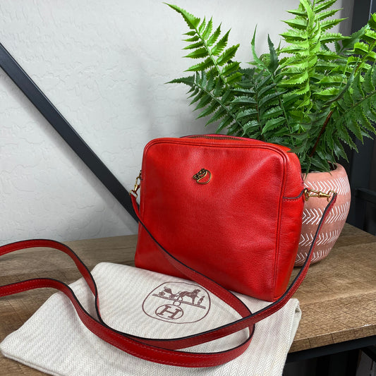 Hermès Vintage Leather Jockey Crossbody