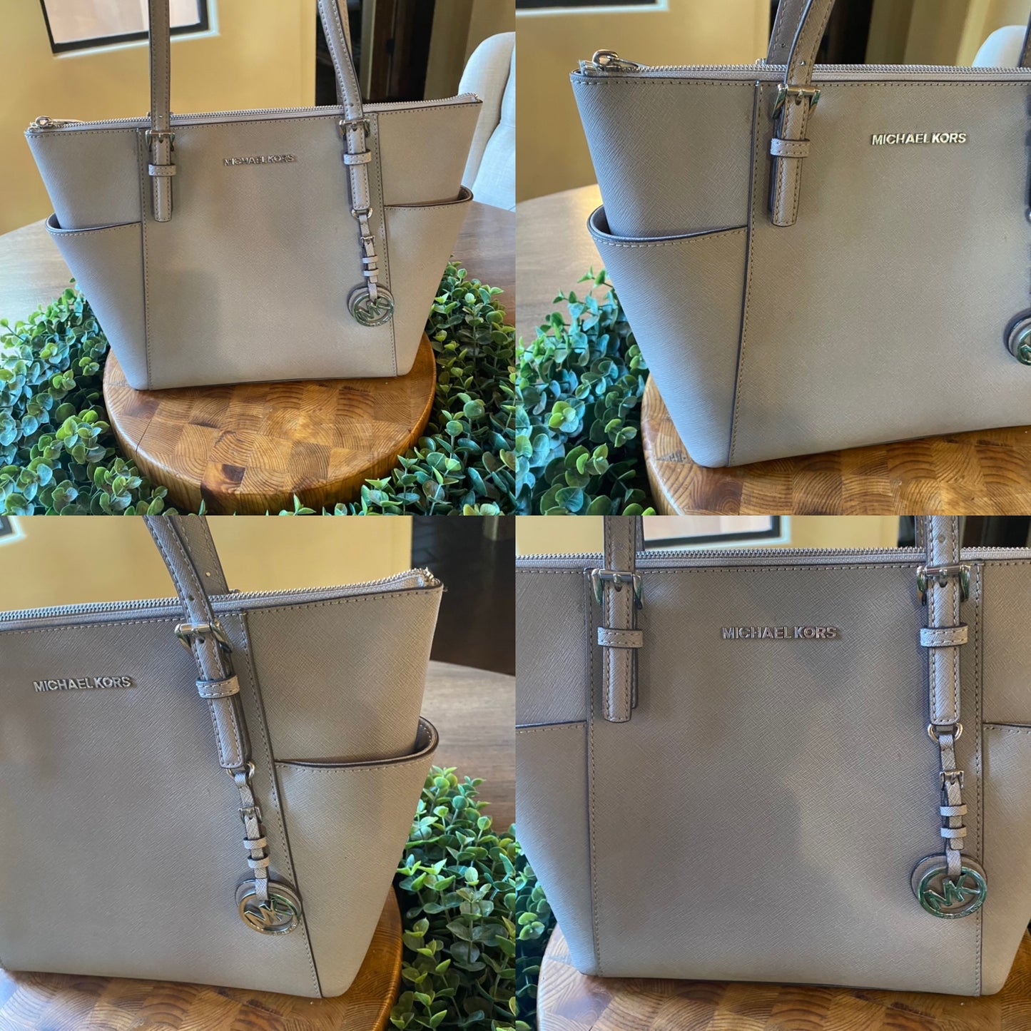 Michael Kors Jet Set Top Zip Saffiano Tote