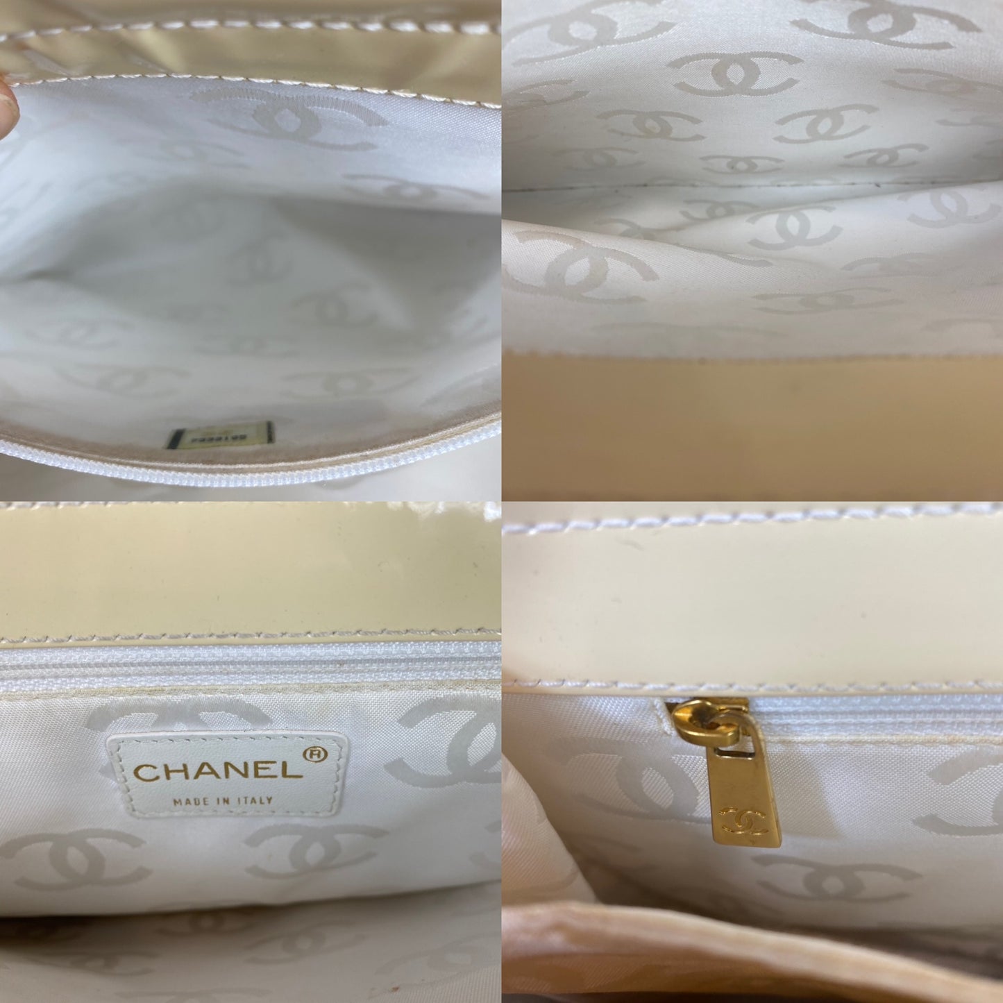 Chanel Chocolate Bar Patent Leather Tote