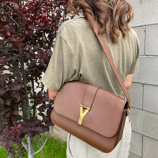 Yves Saint Laurent ChYc Cabas Y Flap Shoulder Bag