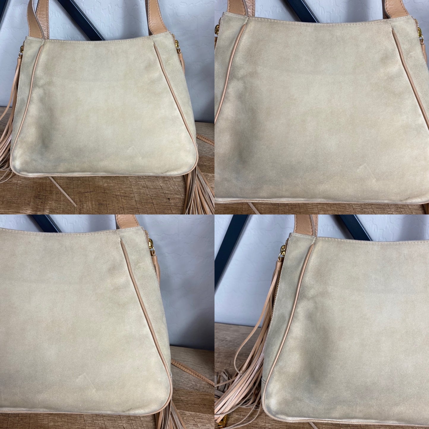 Dolce & Gabbana Suede Drawstring Tassel Bag