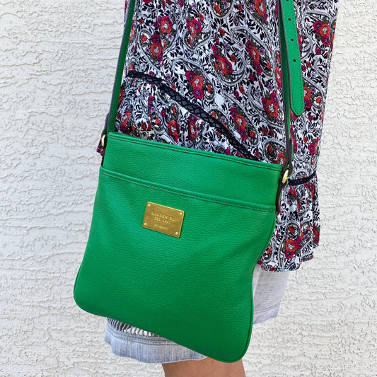 Ralph Lauren Green Leather Crossbody