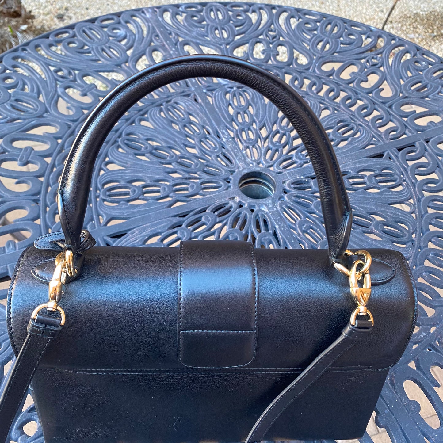Dior New Lock Top Handle Leather Bag
