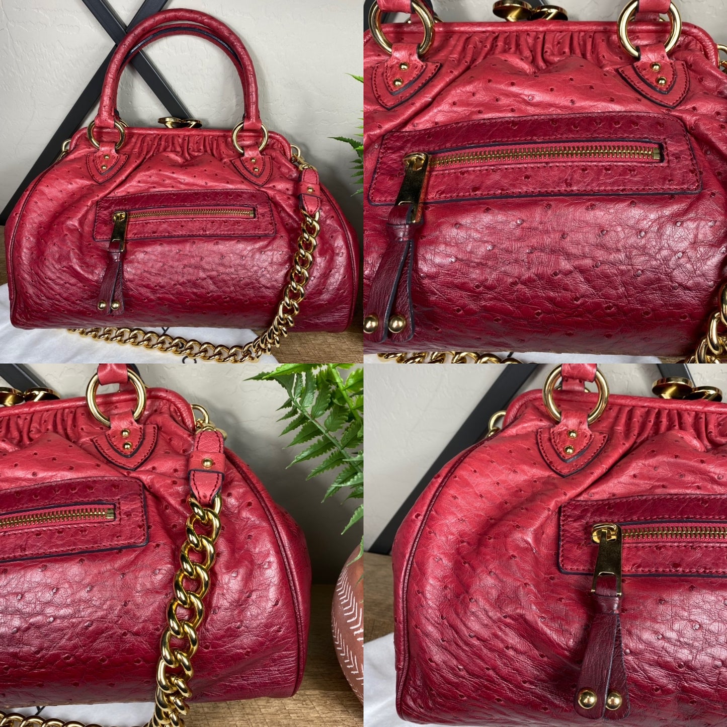 Marc Jacobs Limited Edition Ostrich Ombré Stam Bag