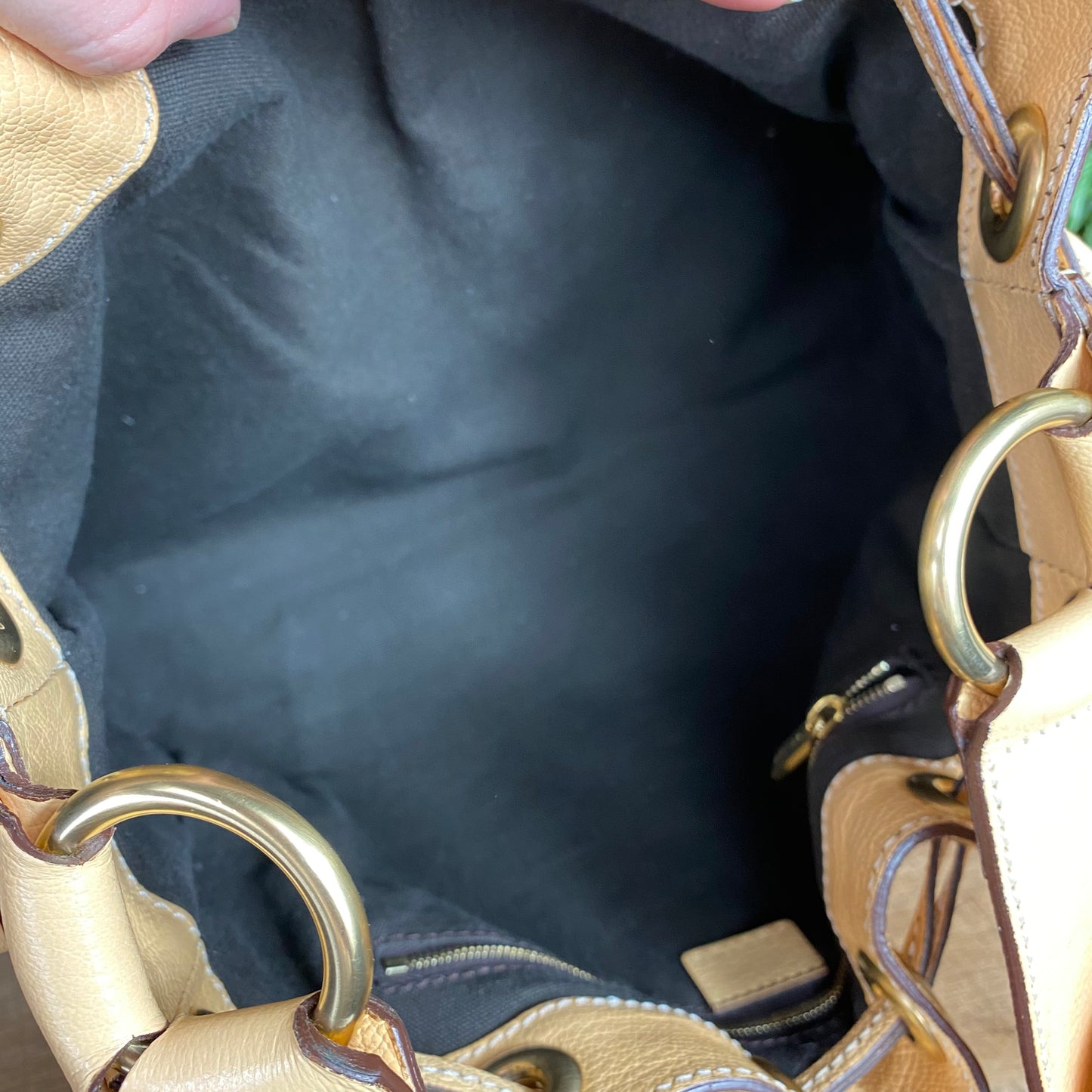 Celine Vintage Perforated Leather Bucket Bag