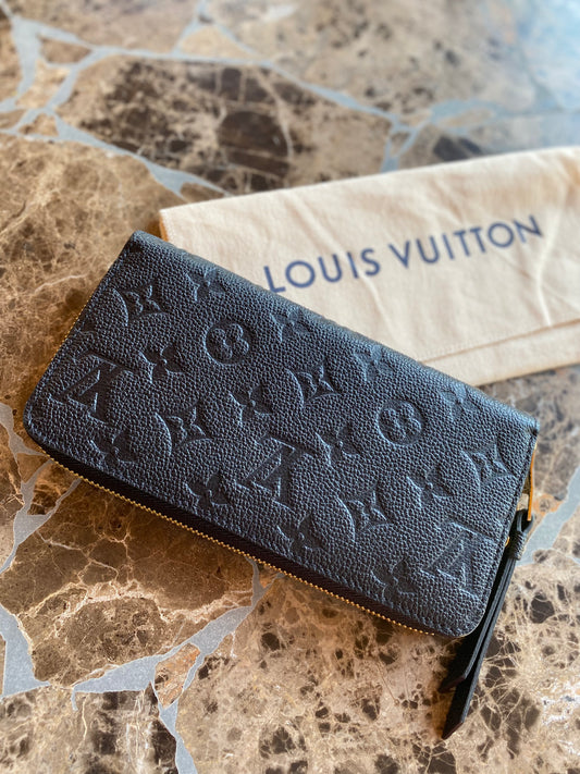 Louis Vuitton Monogram Empreinte Leather Zippy Wallet