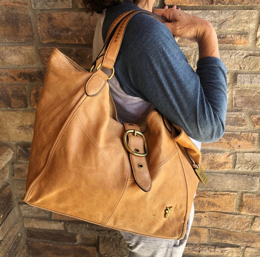 Frye Belle Bohemian Large Leather Satchel