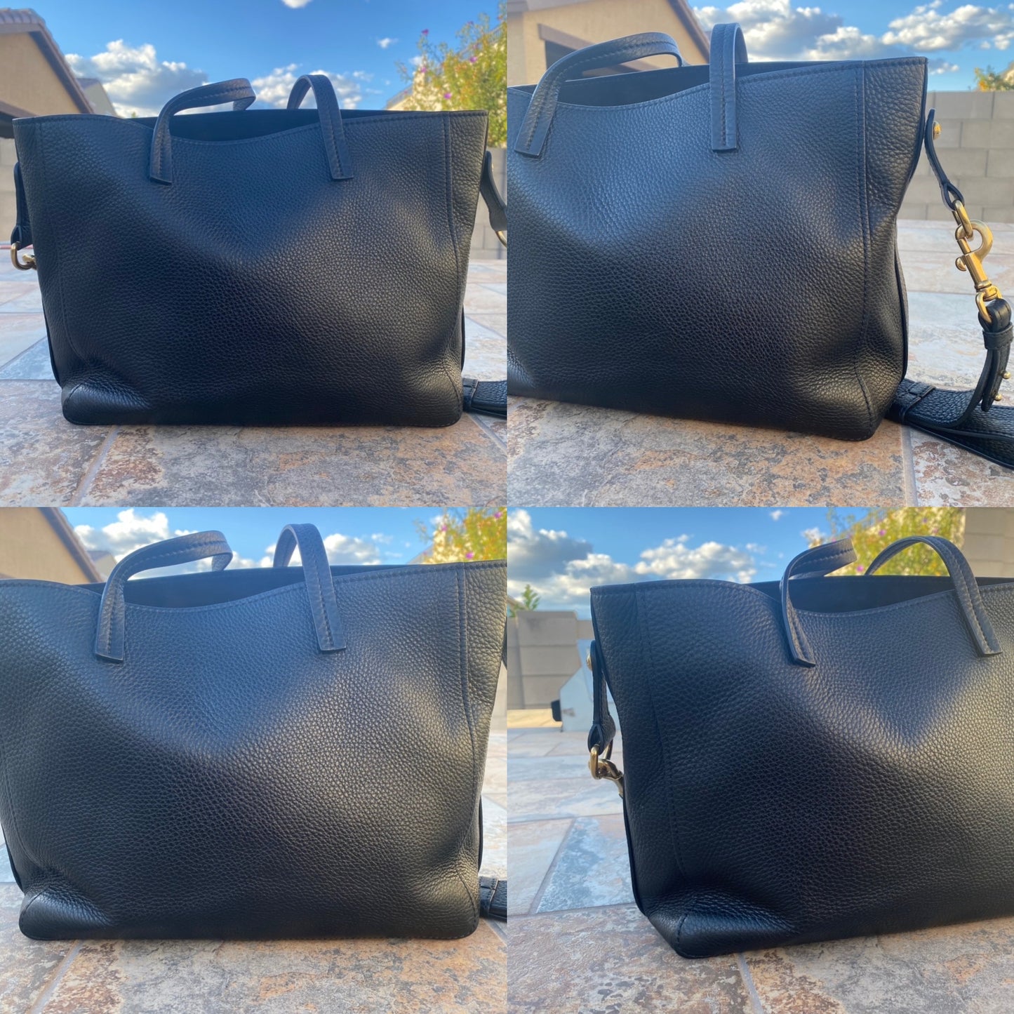 Christian Dior D-Bee Leather Tote