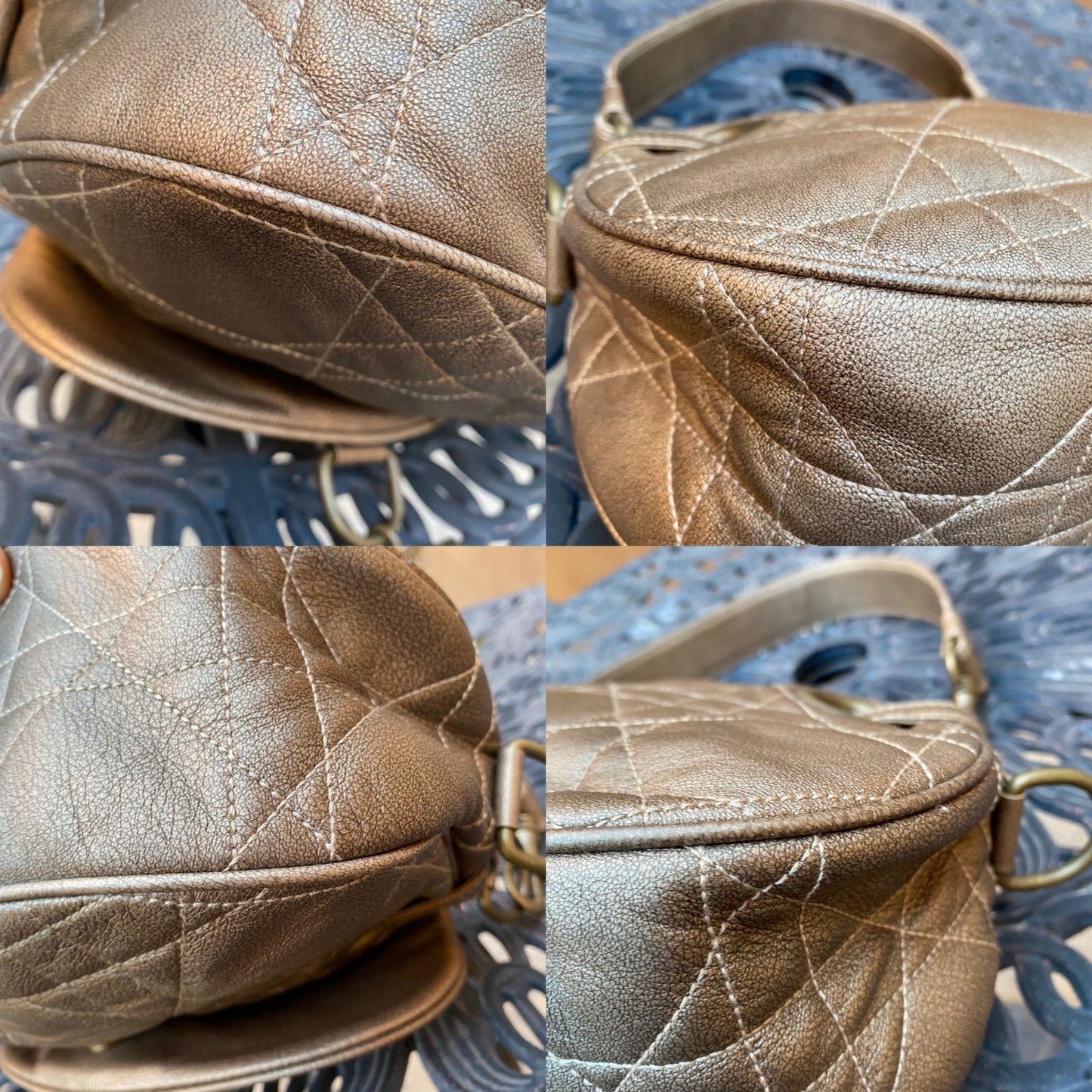 Dior Vintage Cannage Leather Flap Shoulder Bag