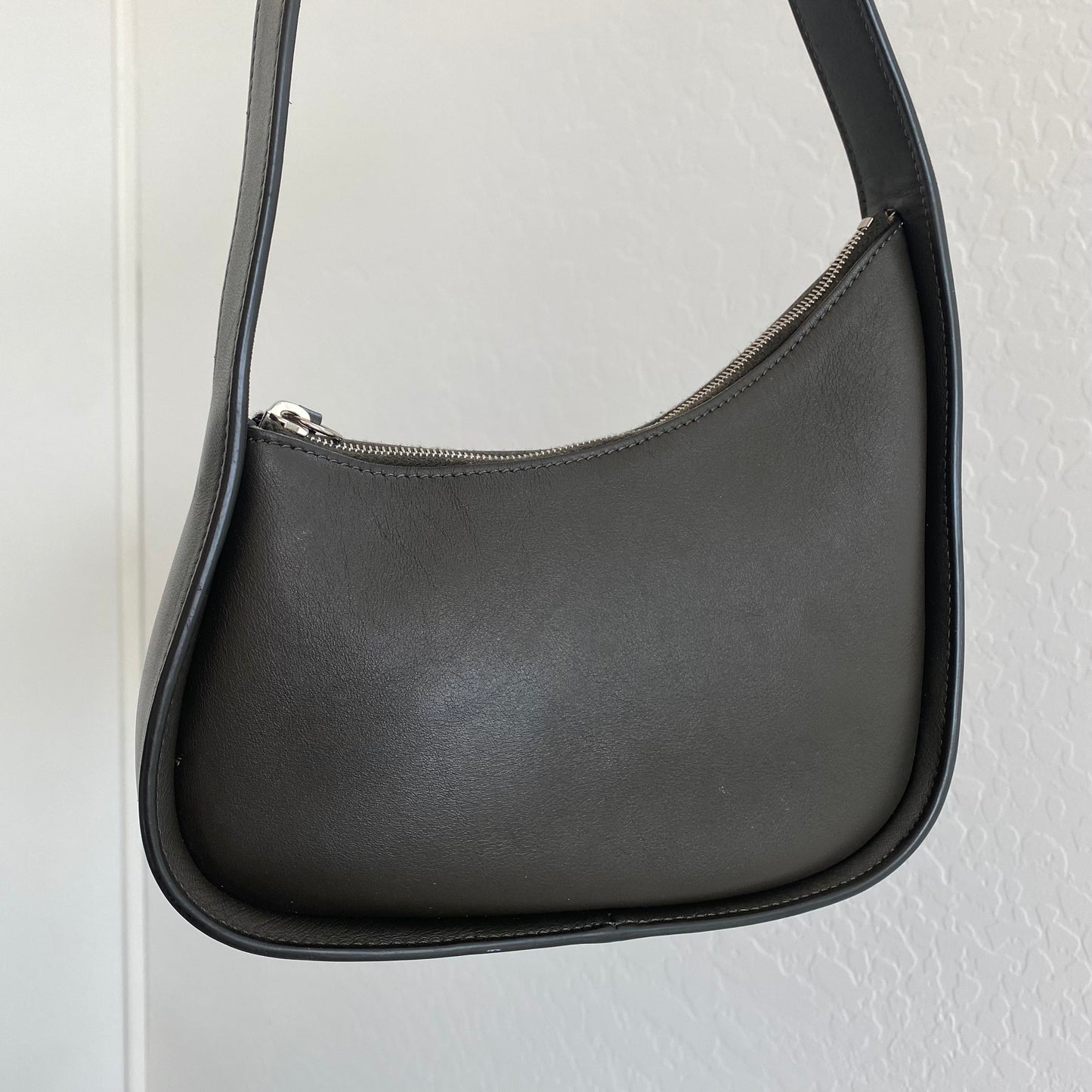 The Row Smooth Leather Half Moon Shoulder Bag