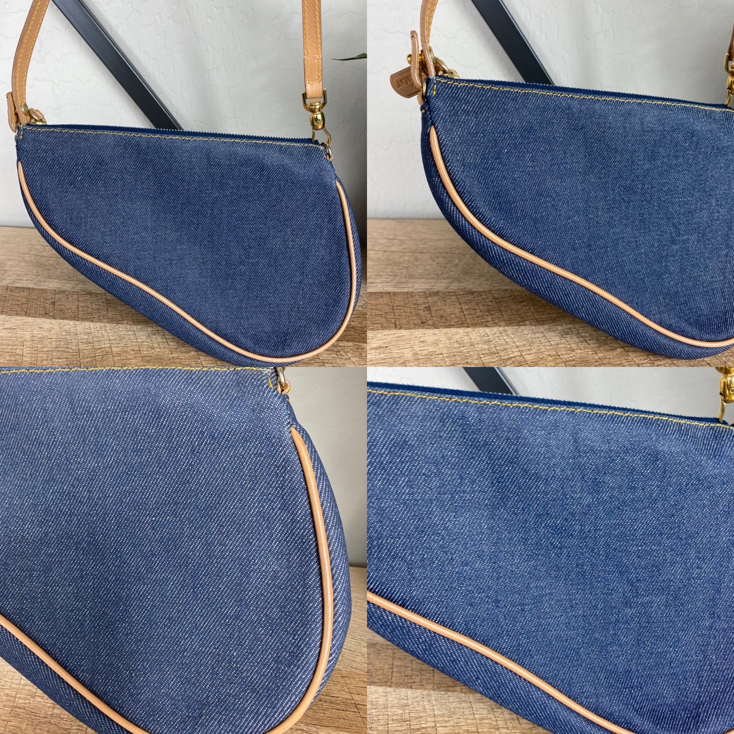 Dior Vintage Denim Saddle Mini Pochette