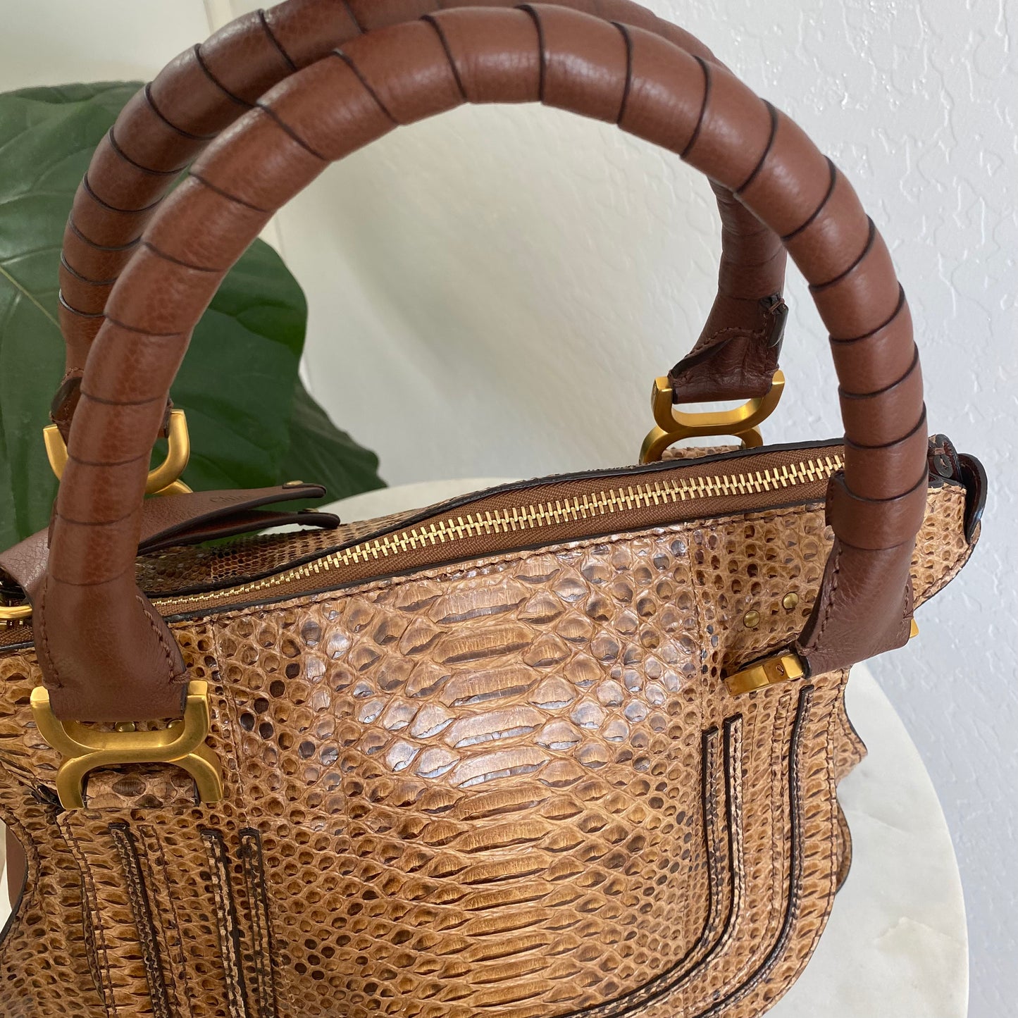 Chloé Large Python Marcie Satchel