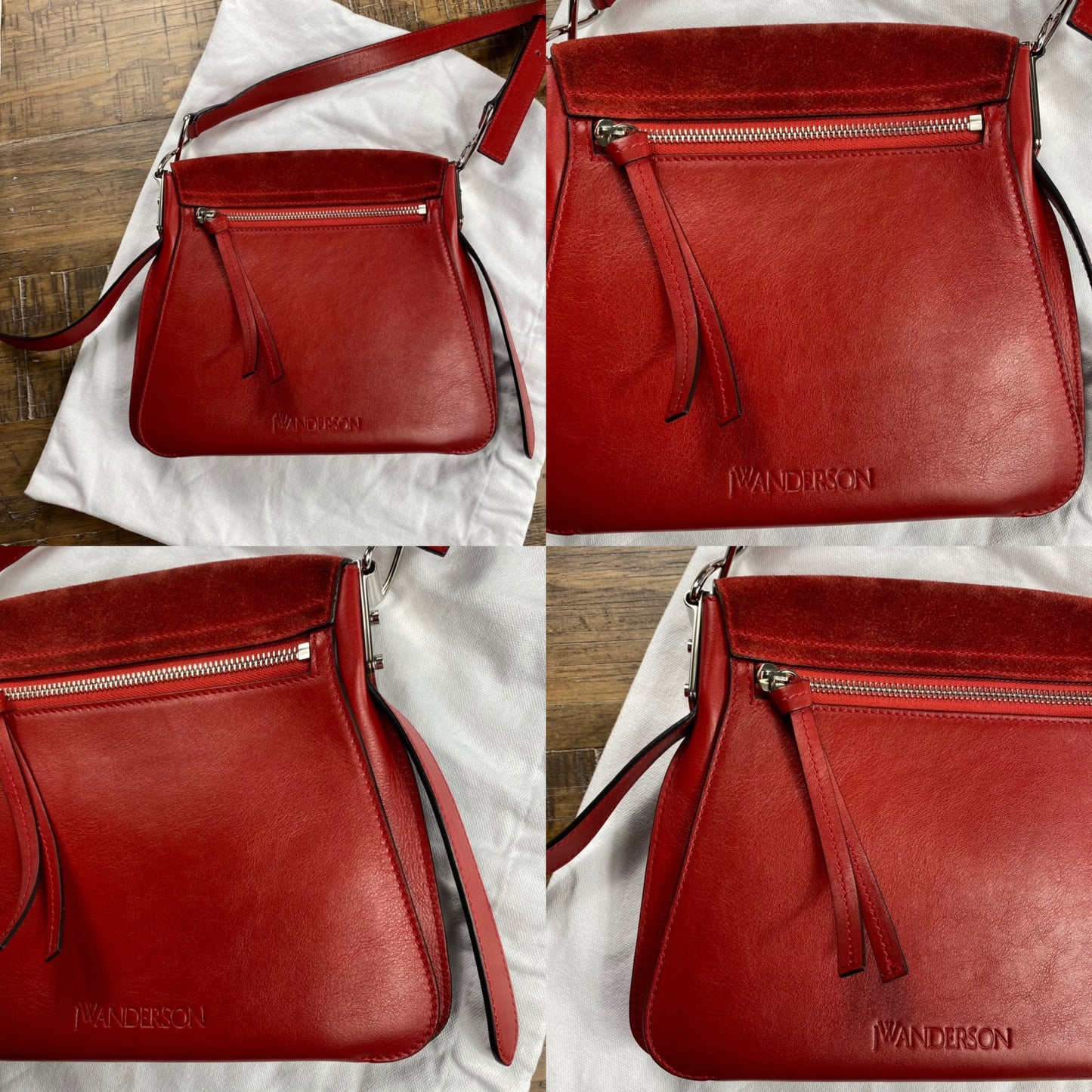 JW Anderson Disc Suede Leather Crossbody Bag