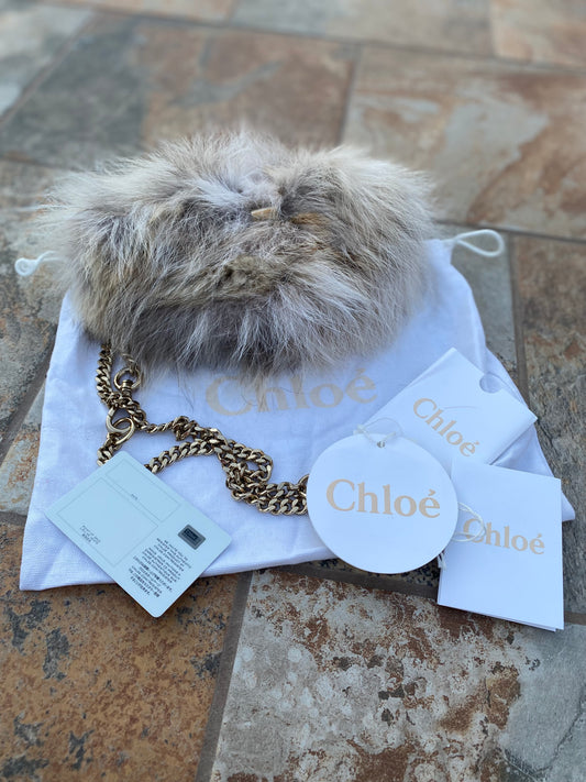 Chloé Georgia Fur Crossbody Flap Bag