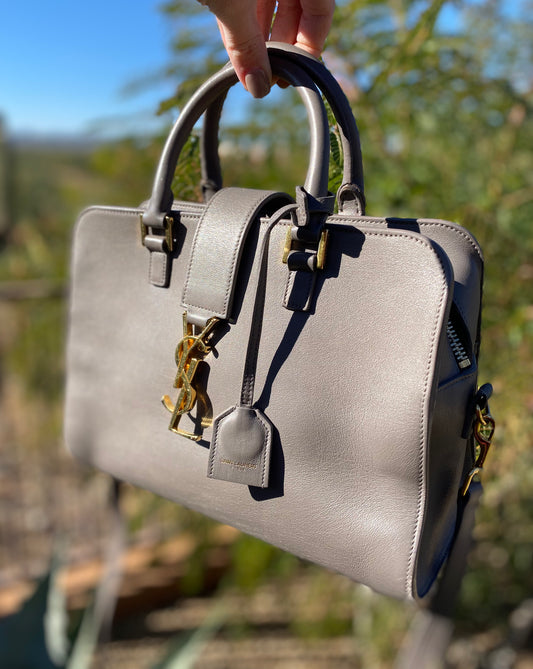 Saint Laurent Monogram Calfskin Baby Cabas Tote