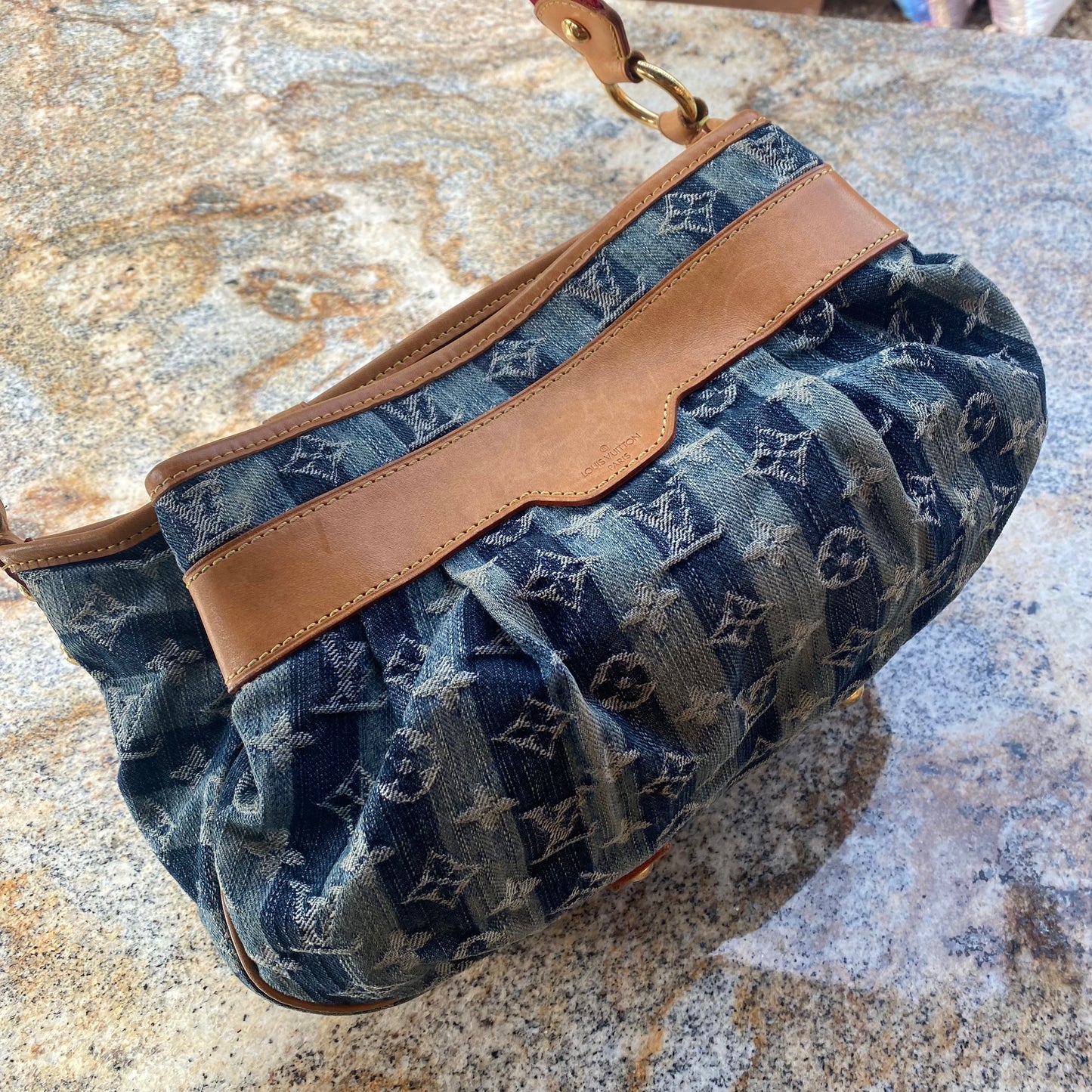 Louis Vuitton Porte Epaule Raye MM Shoulder Bag
