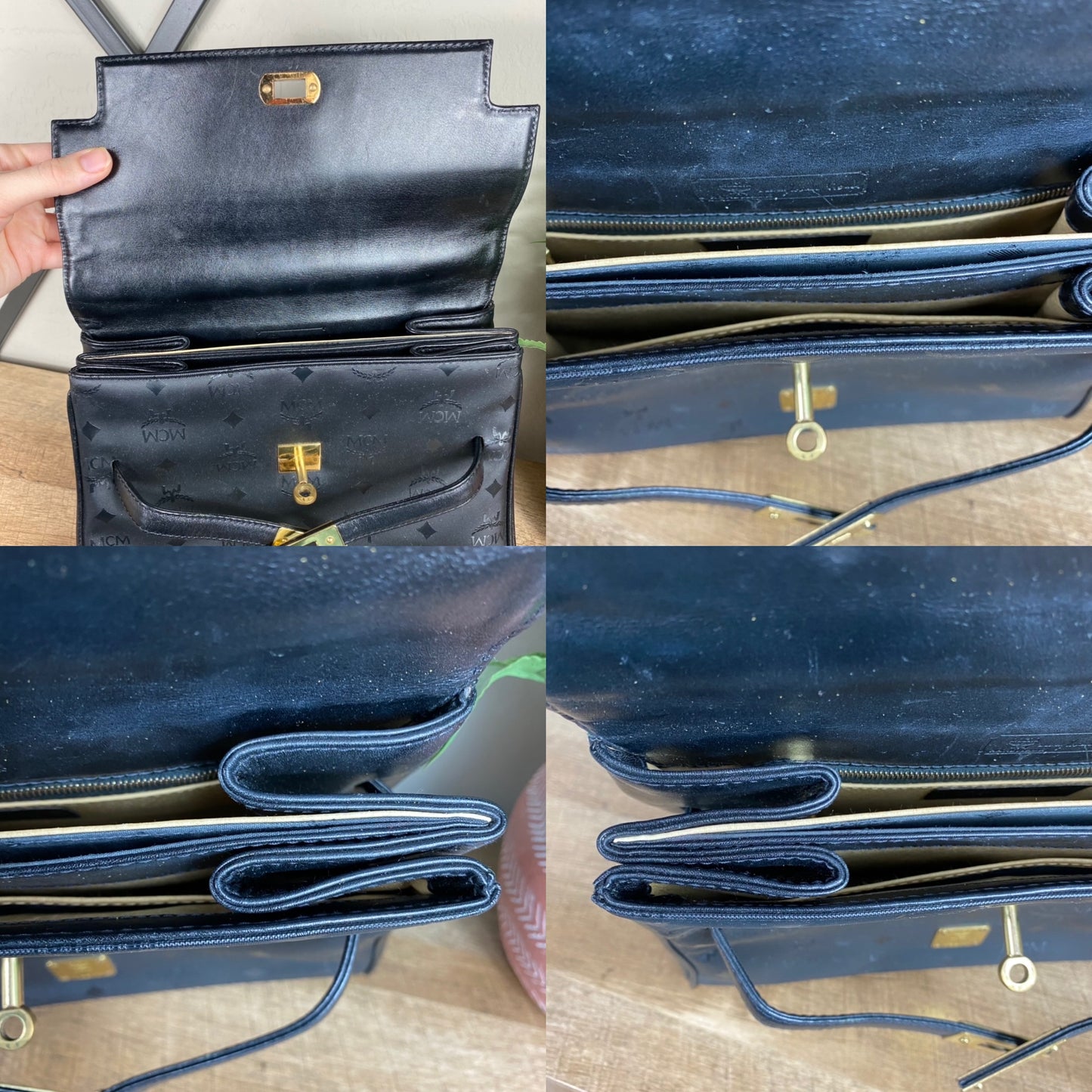 MCM Vintage Visetos Top Handle Handbag