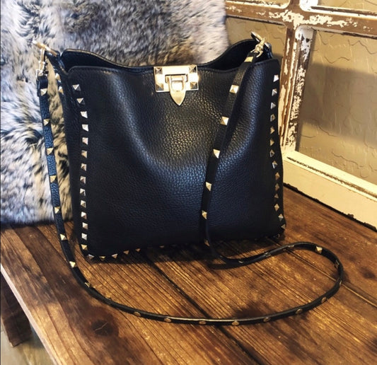 Valentino Garavani Rockstud Leather Shoulder Bag