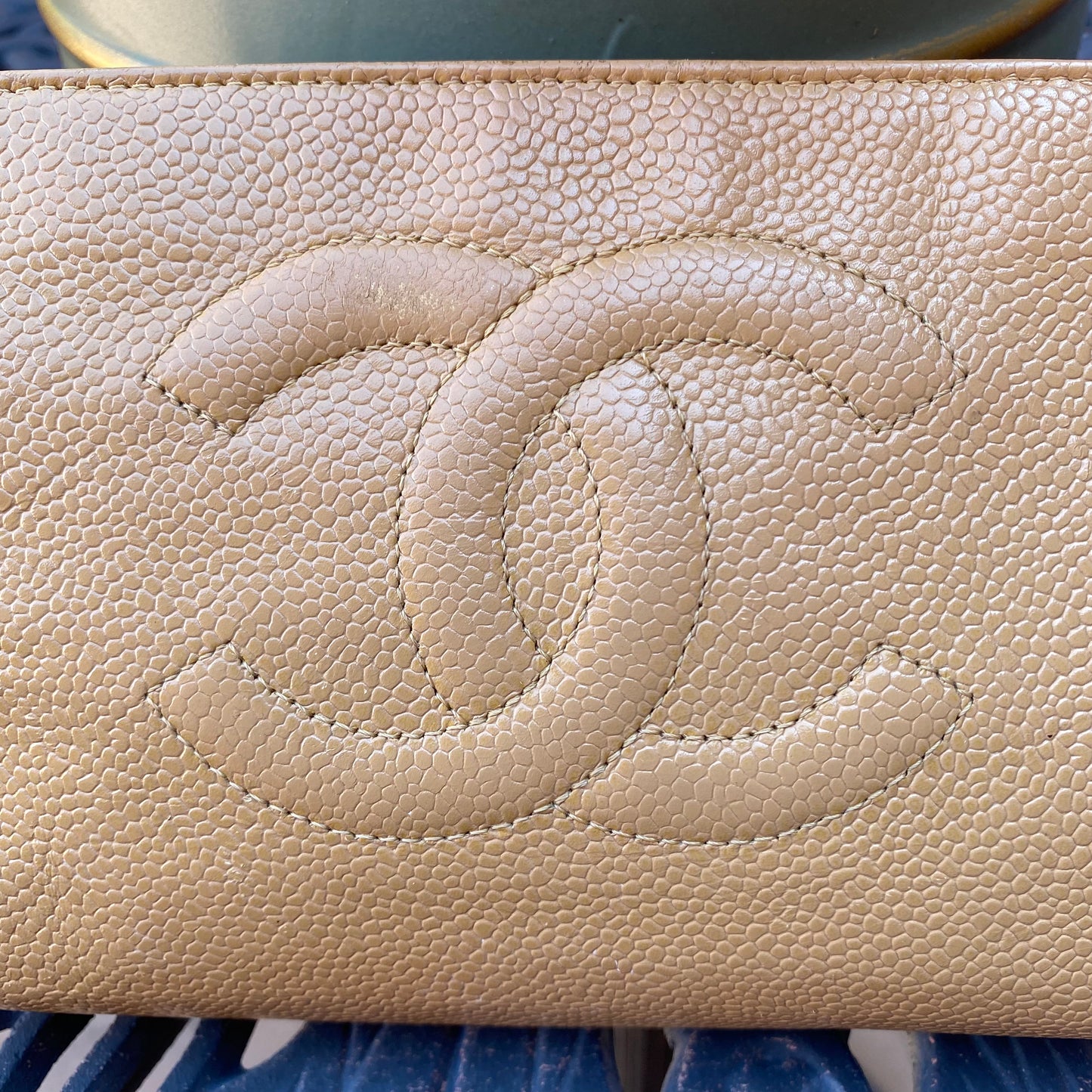 Chanel Caviar Leather Timeless CC Cosmetic Pouch
