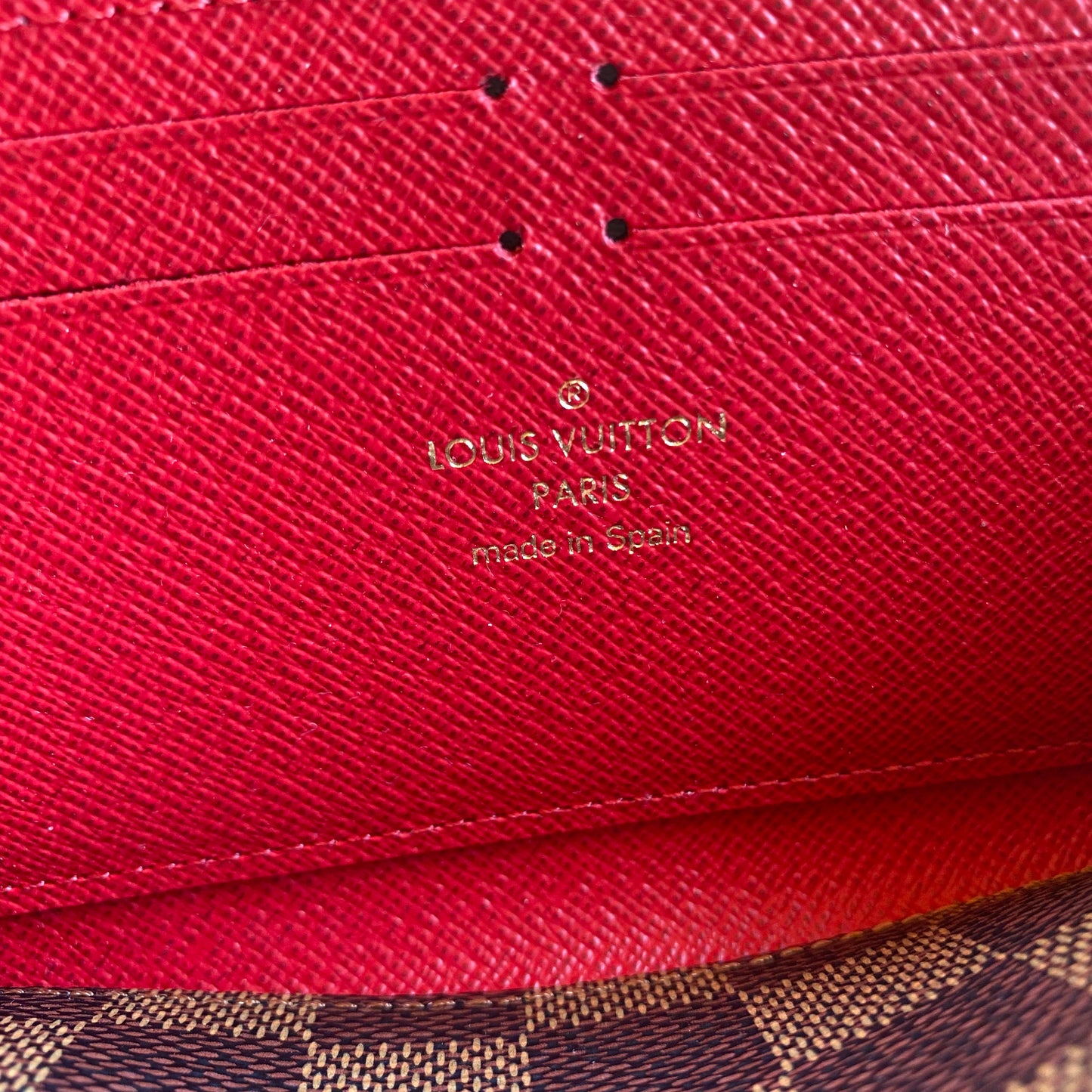 Louis Vuitton Clemence Damier Ebene Wallet