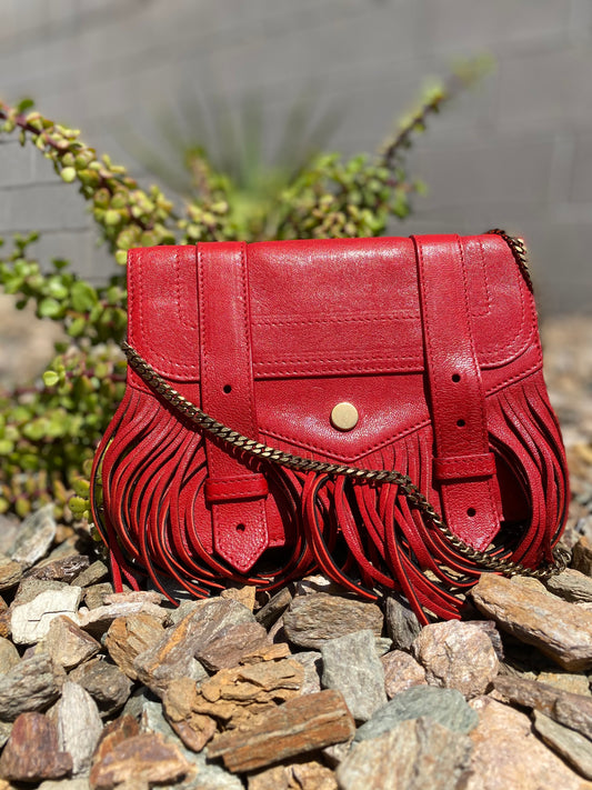 Proenza Schouler PS1 Large Fringe Chain Wallet Bag