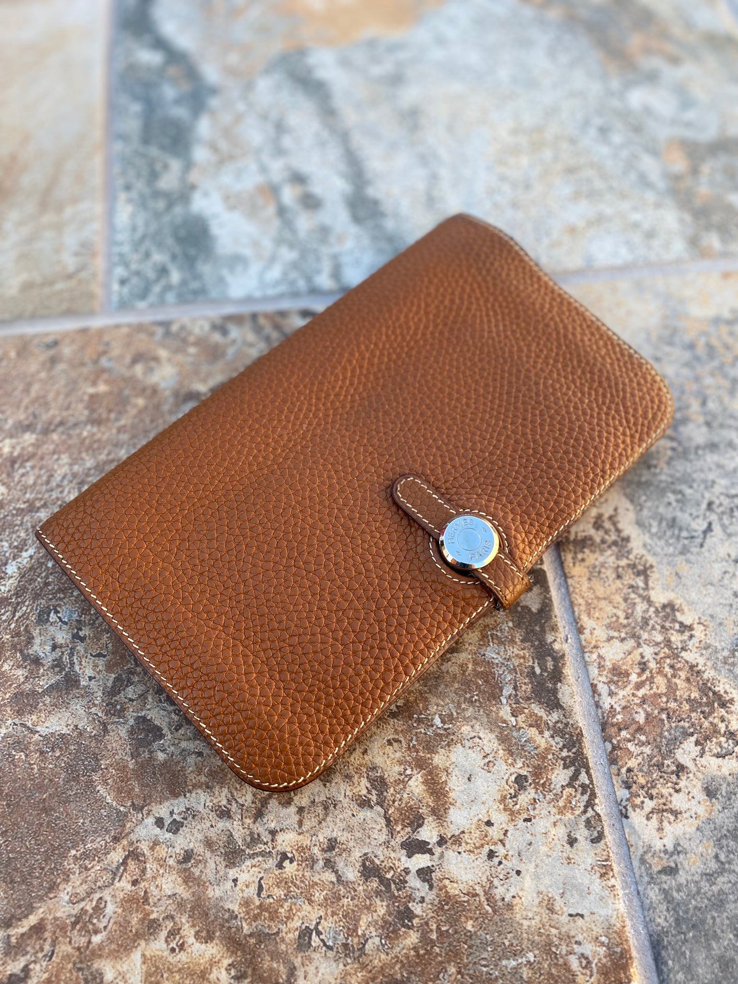 Hermès Togo Dogon Duo Combined Pebbled Leather Wallet