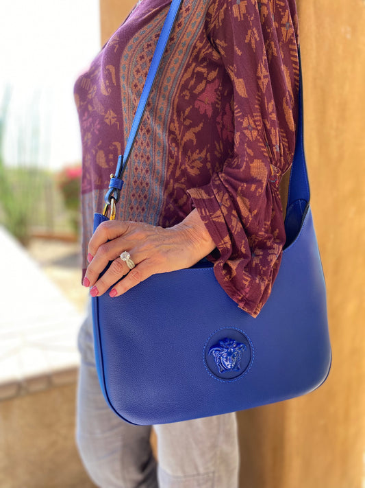 Versace La Medusa Medium Leather Hobo