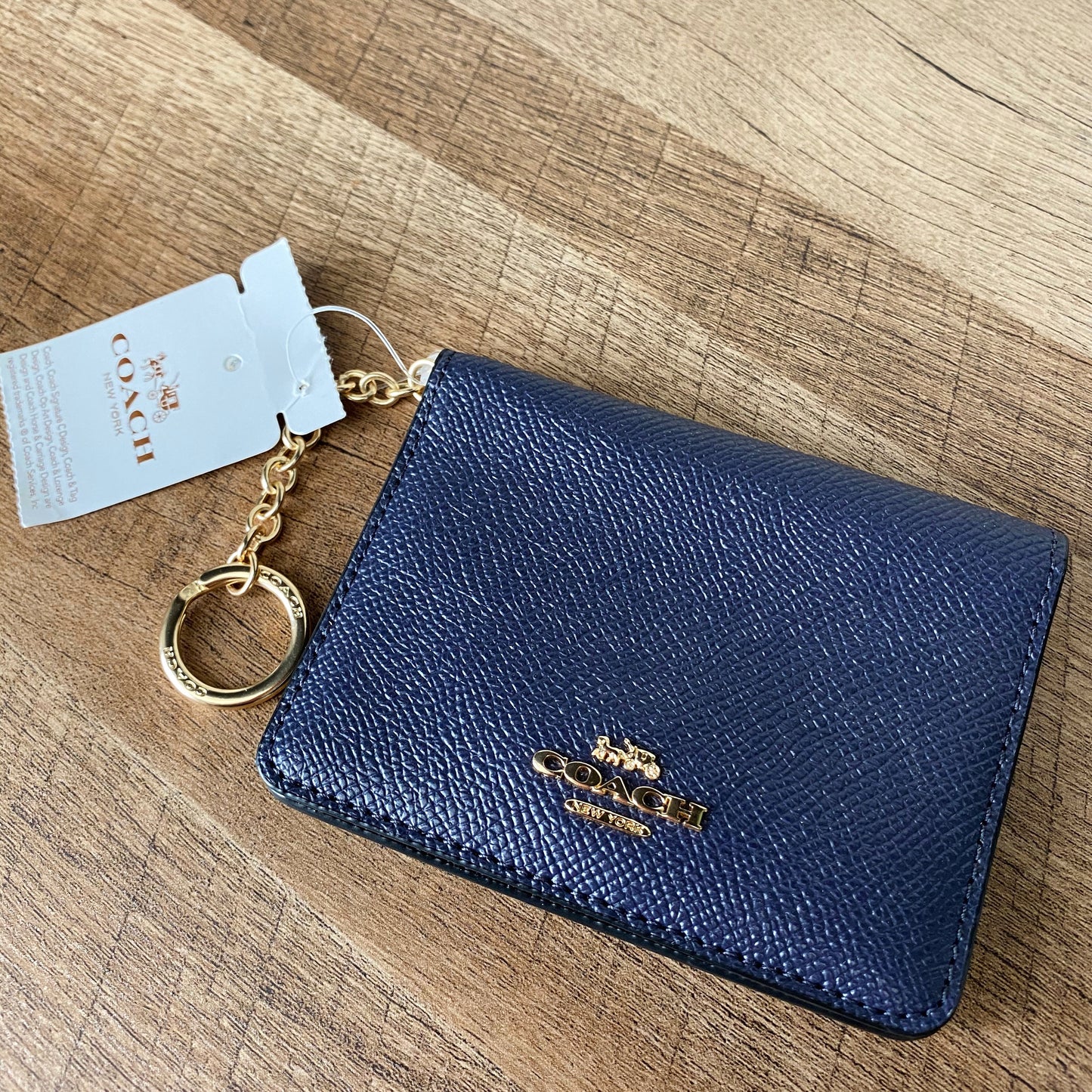 Coach Leather Keychain Wallet