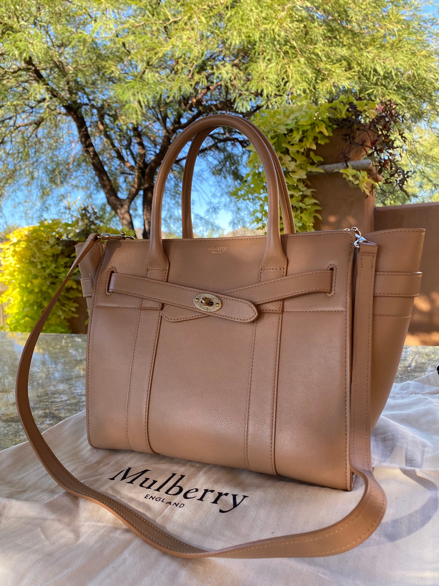 Mulberry Small Zipped Bayswater Silky Leather Tote