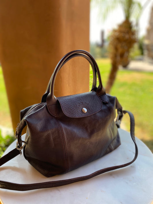 Longchamp Le Pliage Leather Tote