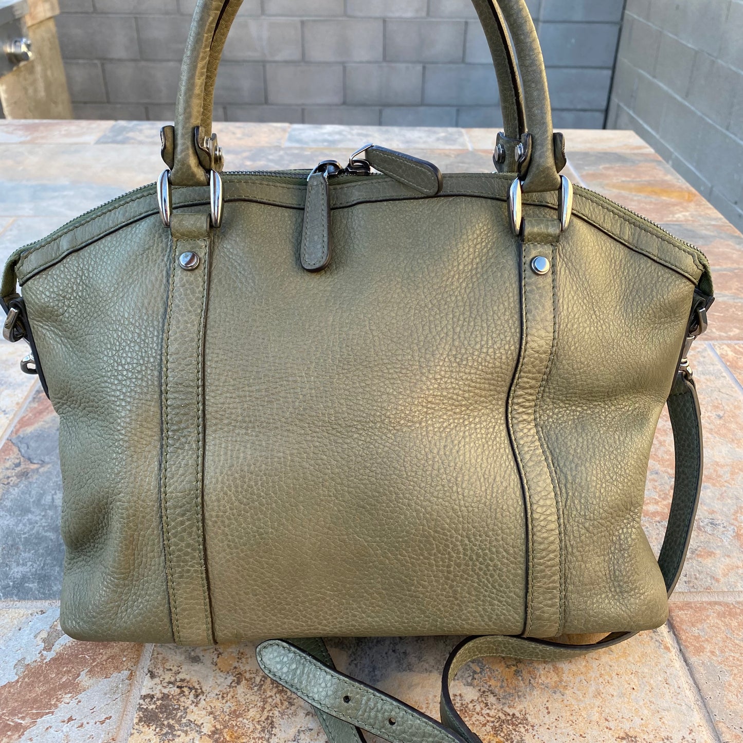Gucci GG Charm Leather Dome Convertible Satchel