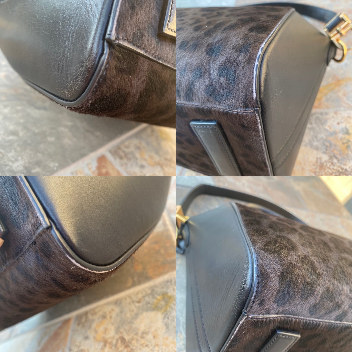 Givenchy Calfskin Calf Hair Small Leopard Antigona